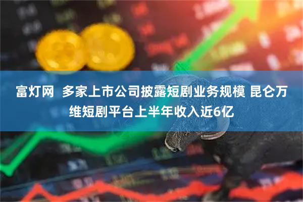 富灯网  多家上市公司披露短剧业务规模 昆仑万维短剧平台上半年收入近6亿